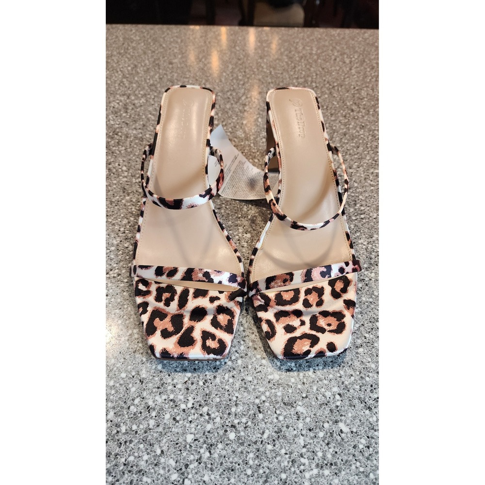 The Drop Avery Heeled Sandal Womens 13 Leopard NWT